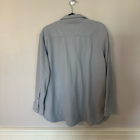 Madewell MWL Women’s Fleecelayer Shirt-Jacket in Dusty Pool Light Blue Sz L GUC - Picture 8 of 8